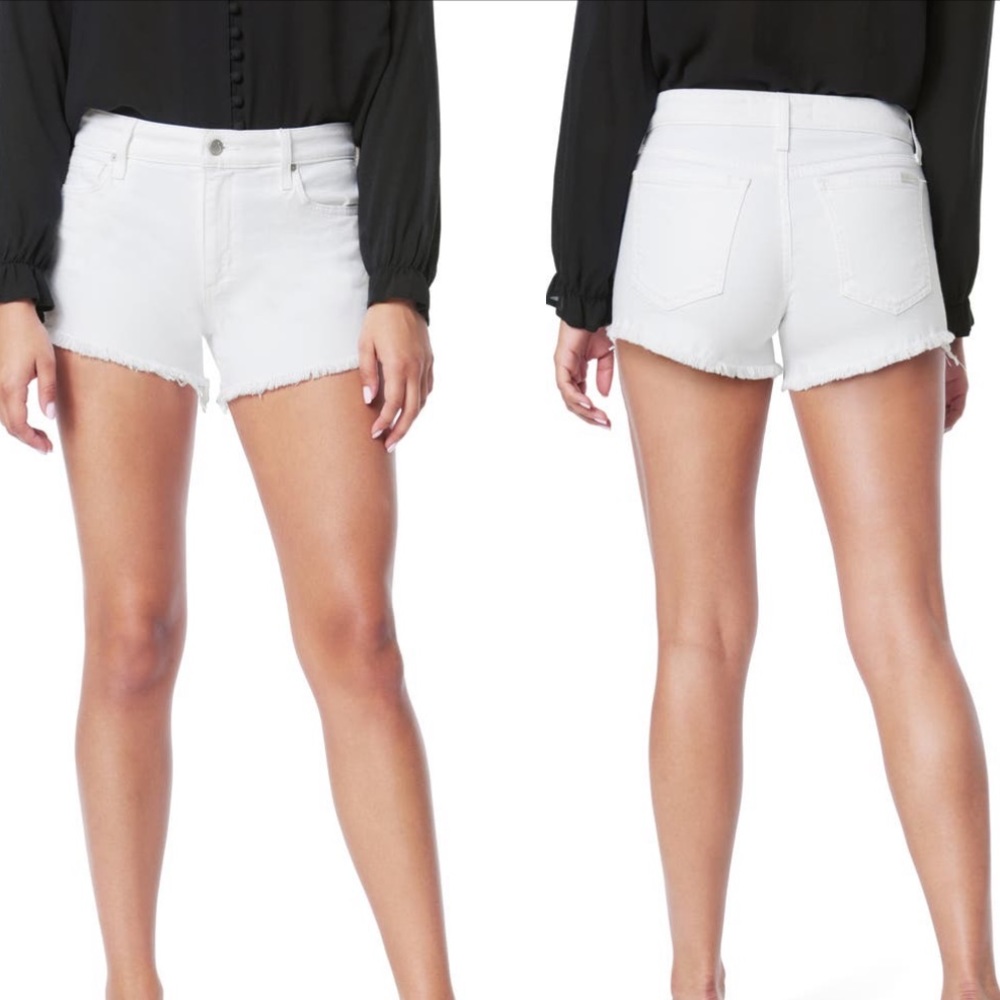 Joe’s Jeans Justen Fray Hem White CutOff Denim Jean Shorts Size 31